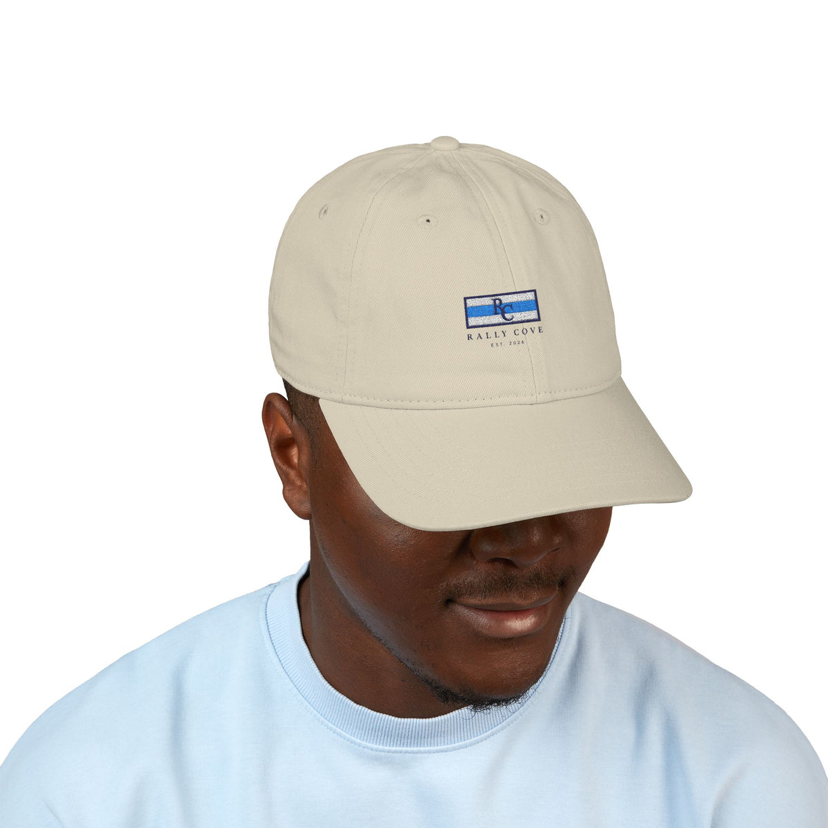 Embroidered Coastal Wave Baseball Cap — Casual Organic Cotton Hat