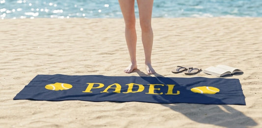 Padel Beach Towel - Vintage Navy and Gold