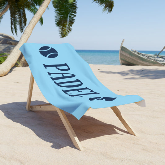 Padel Beach Towel – Light Blue & Vintage Navy