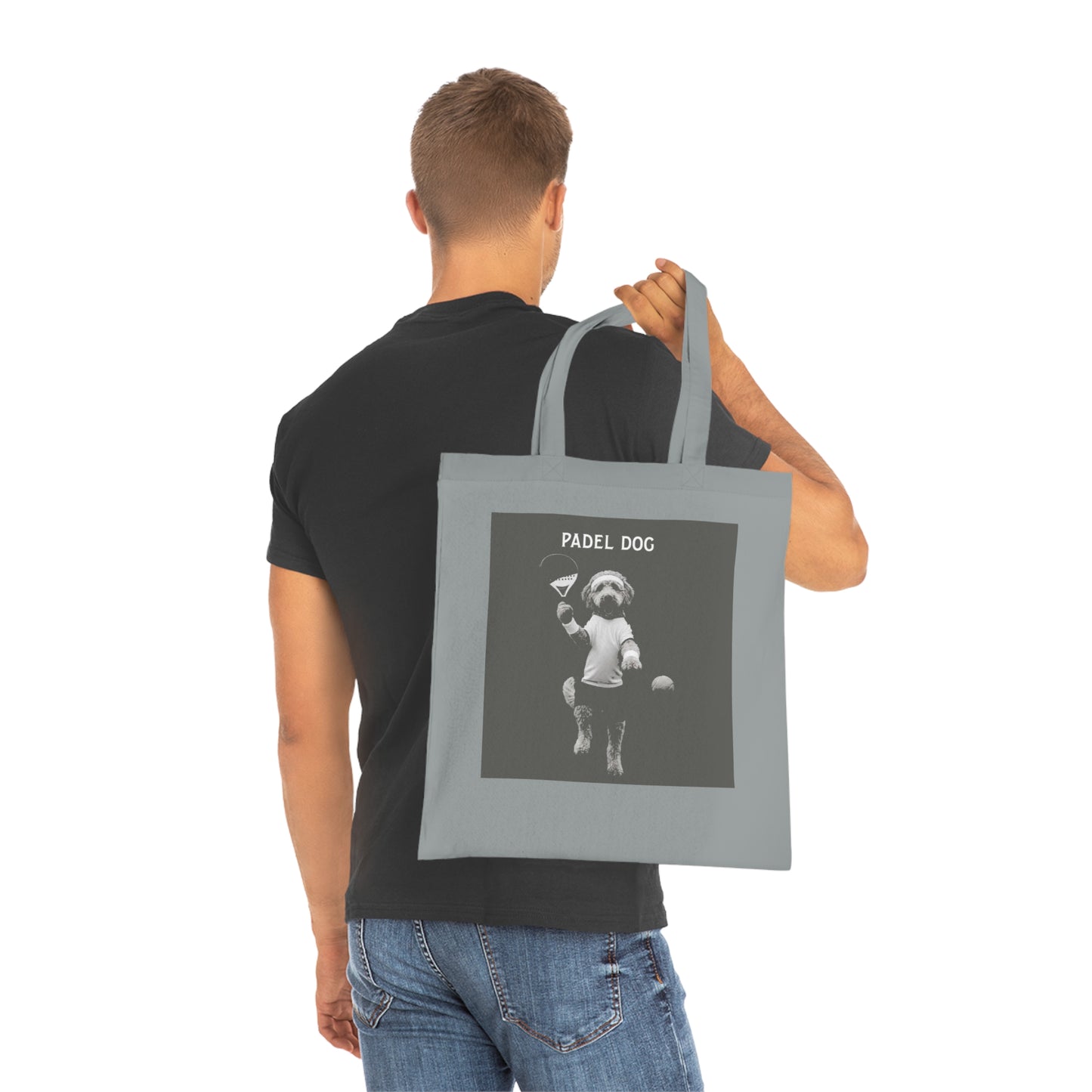 Padel Dog Cotton Tote Bag