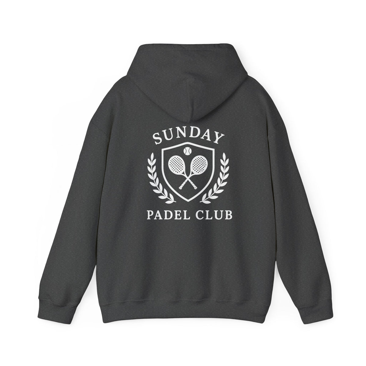 Sunday Padel Club Hoodie — Retro Tennis Badge Pullover