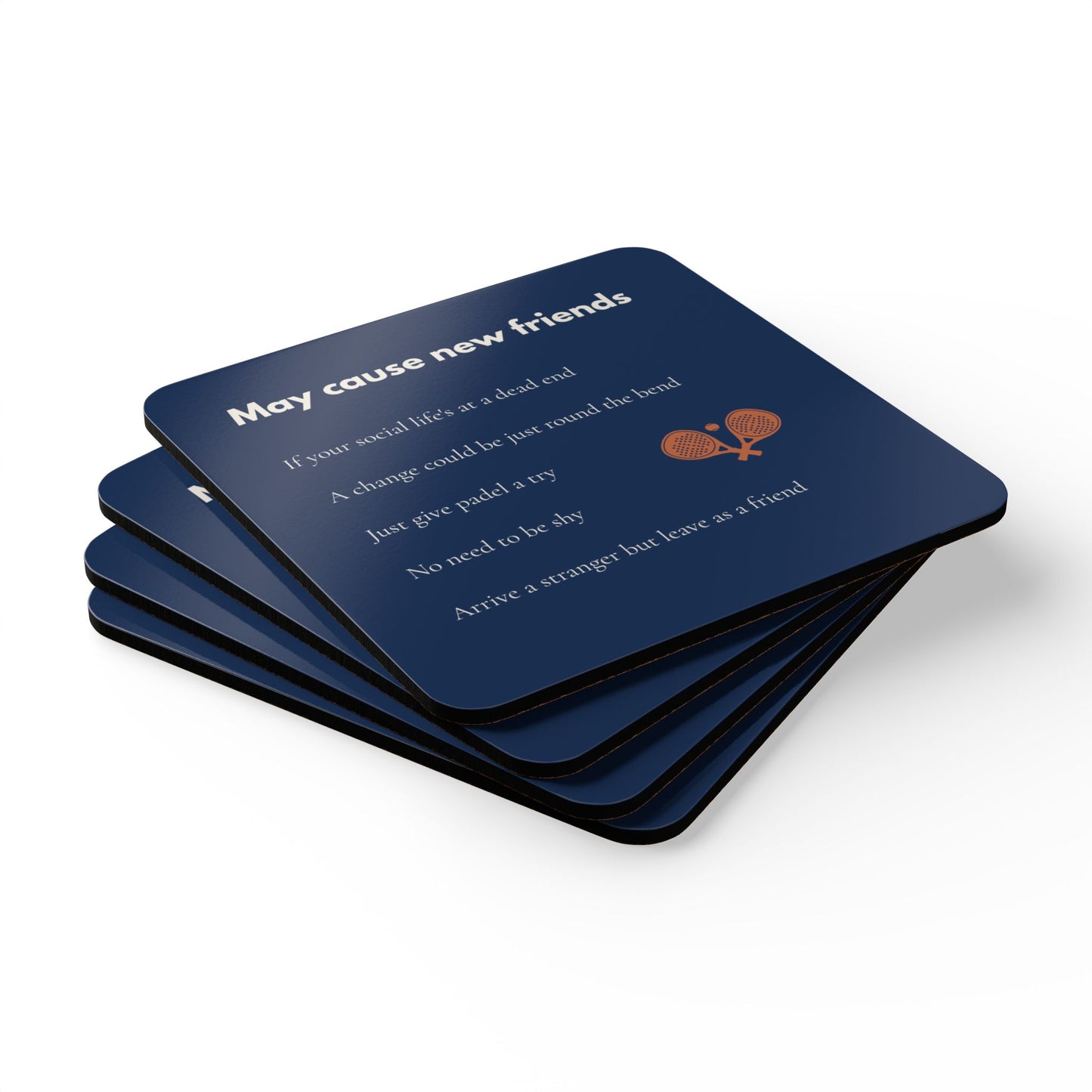 May Cause New Friends Padel Coaster Set