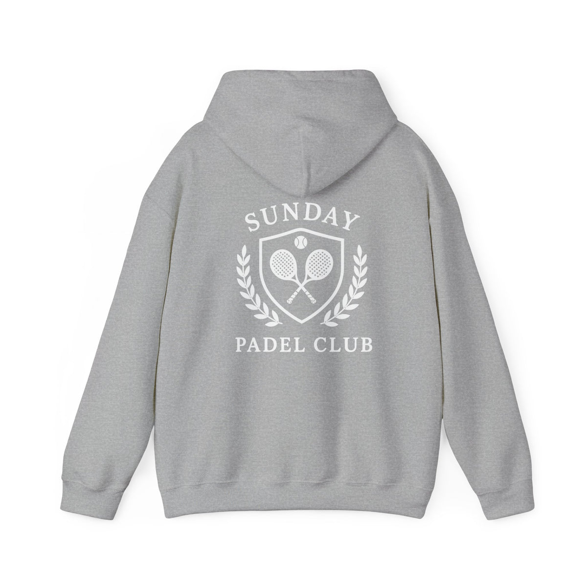 Sunday Padel Club Hoodie — Retro Tennis Badge Pullover