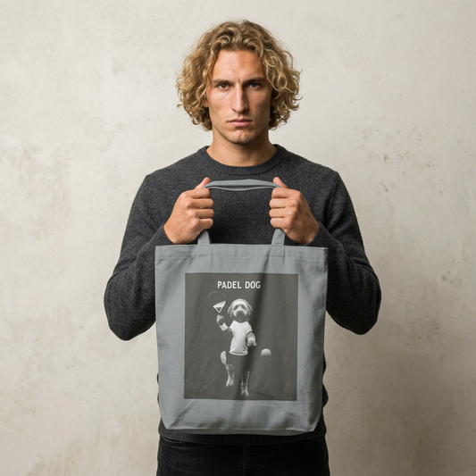 Padel Dog Cotton Tote Bag