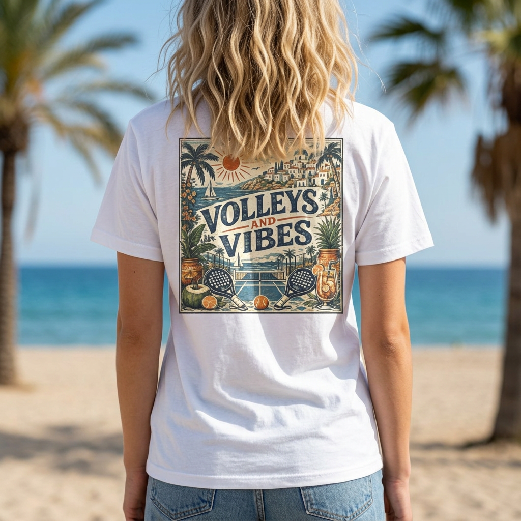 Volleys and Vibes Retro T-Shirt