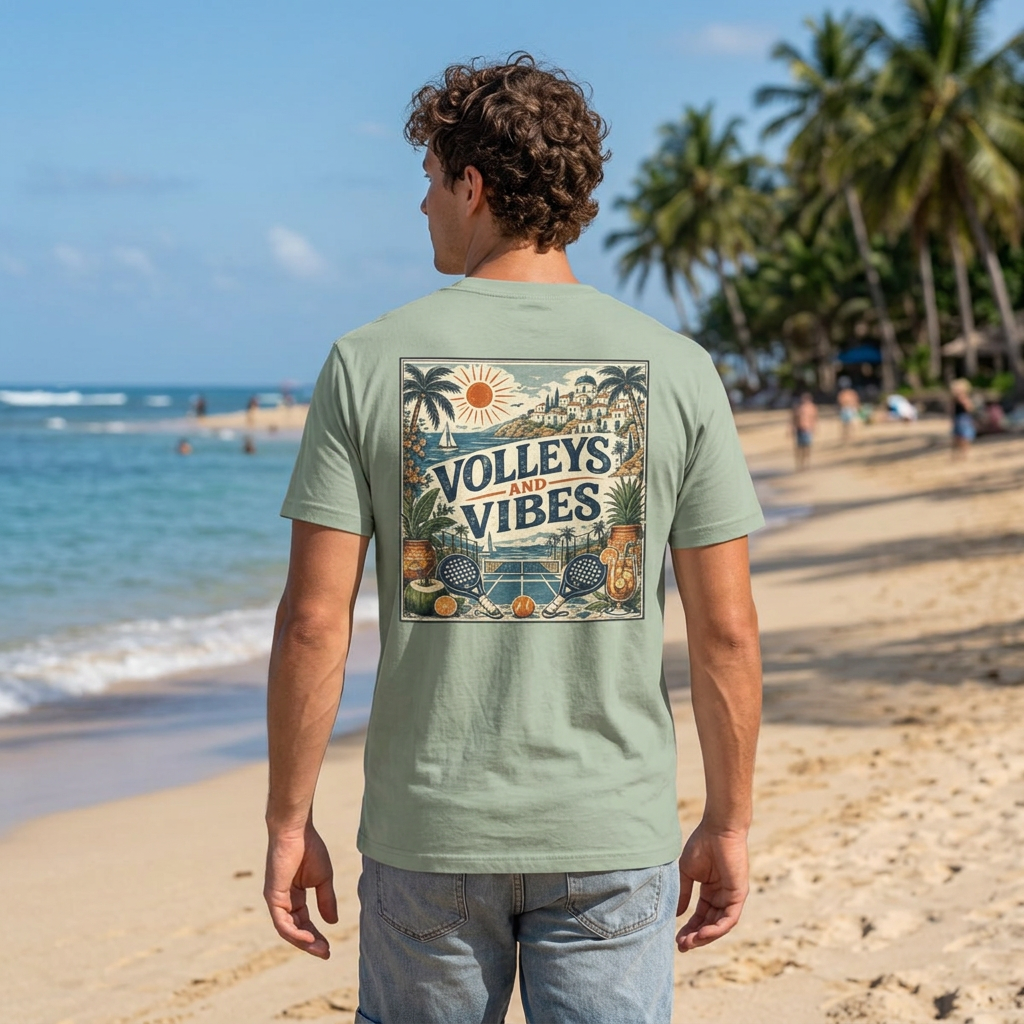 Volleys and Vibes Retro T-Shirt