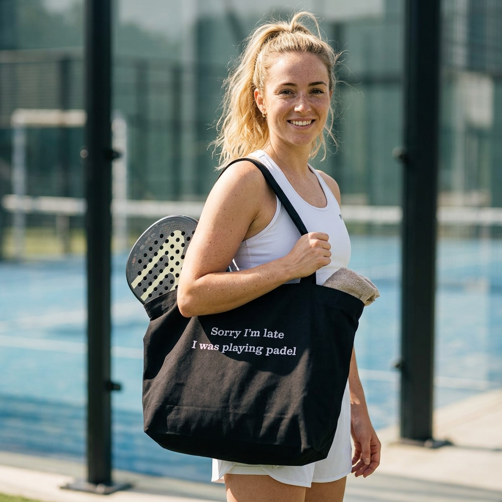 Sorry I'm Late I Was Playing Padel Tote Bag