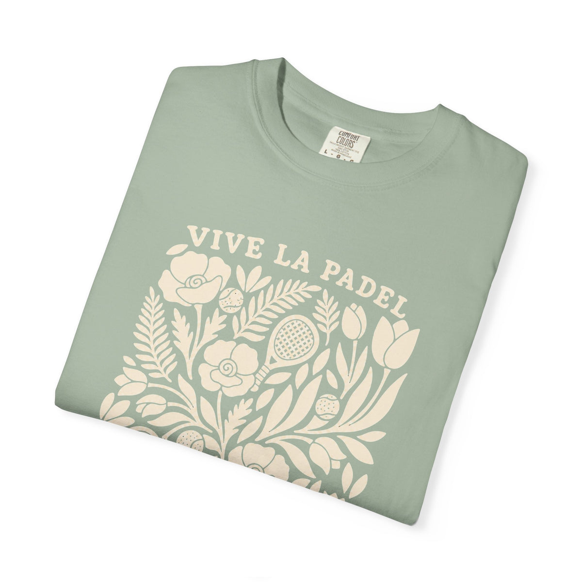 Vive La Padel Floral T-Shirt — Vintage Botanical Padel Tee