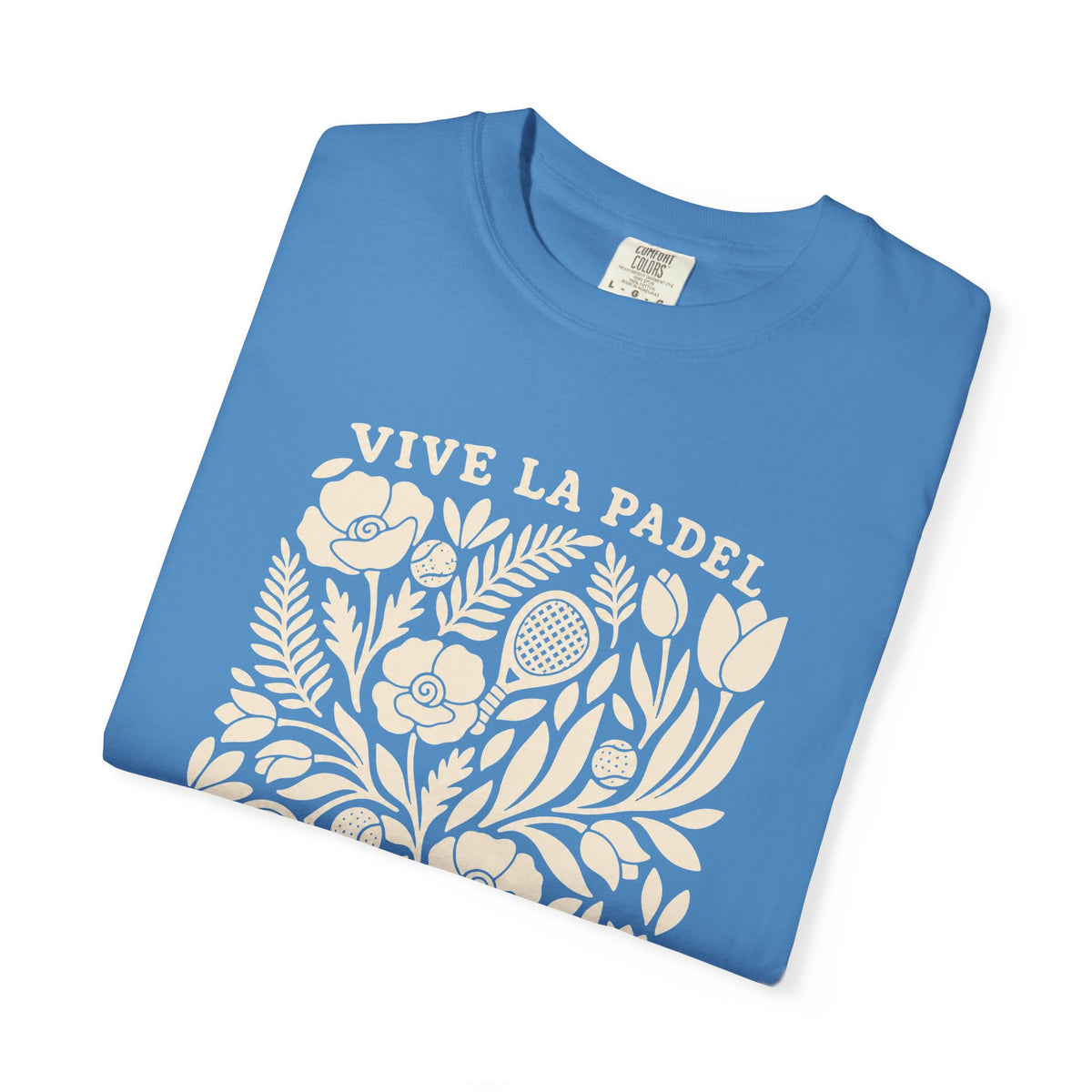 Vive La Padel Floral T-Shirt — Vintage Botanical Padel Tee