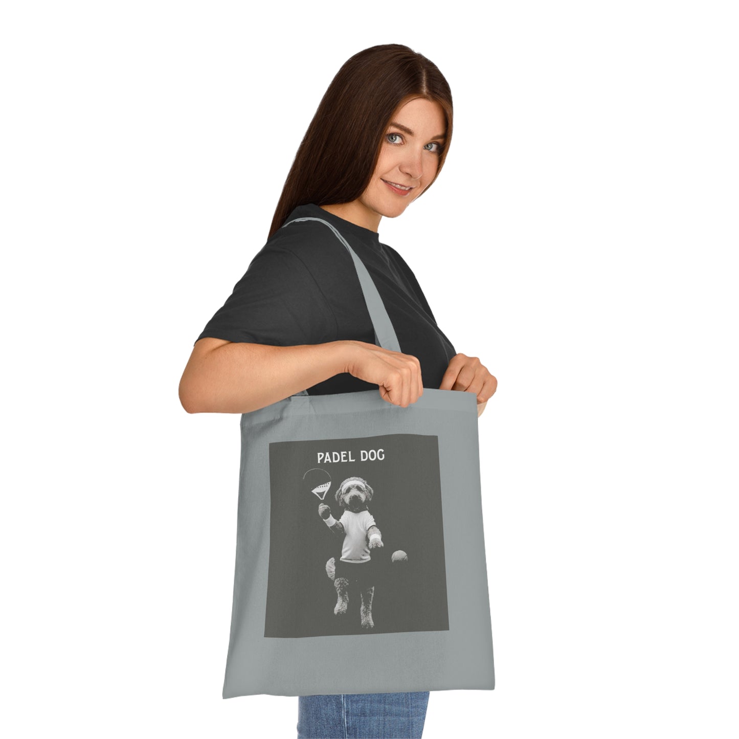 Padel Dog Cotton Tote Bag