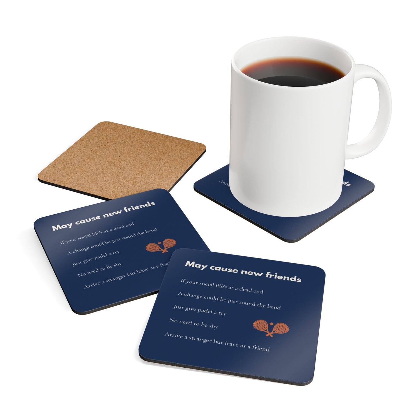 May Cause New Friends Padel Coaster Set