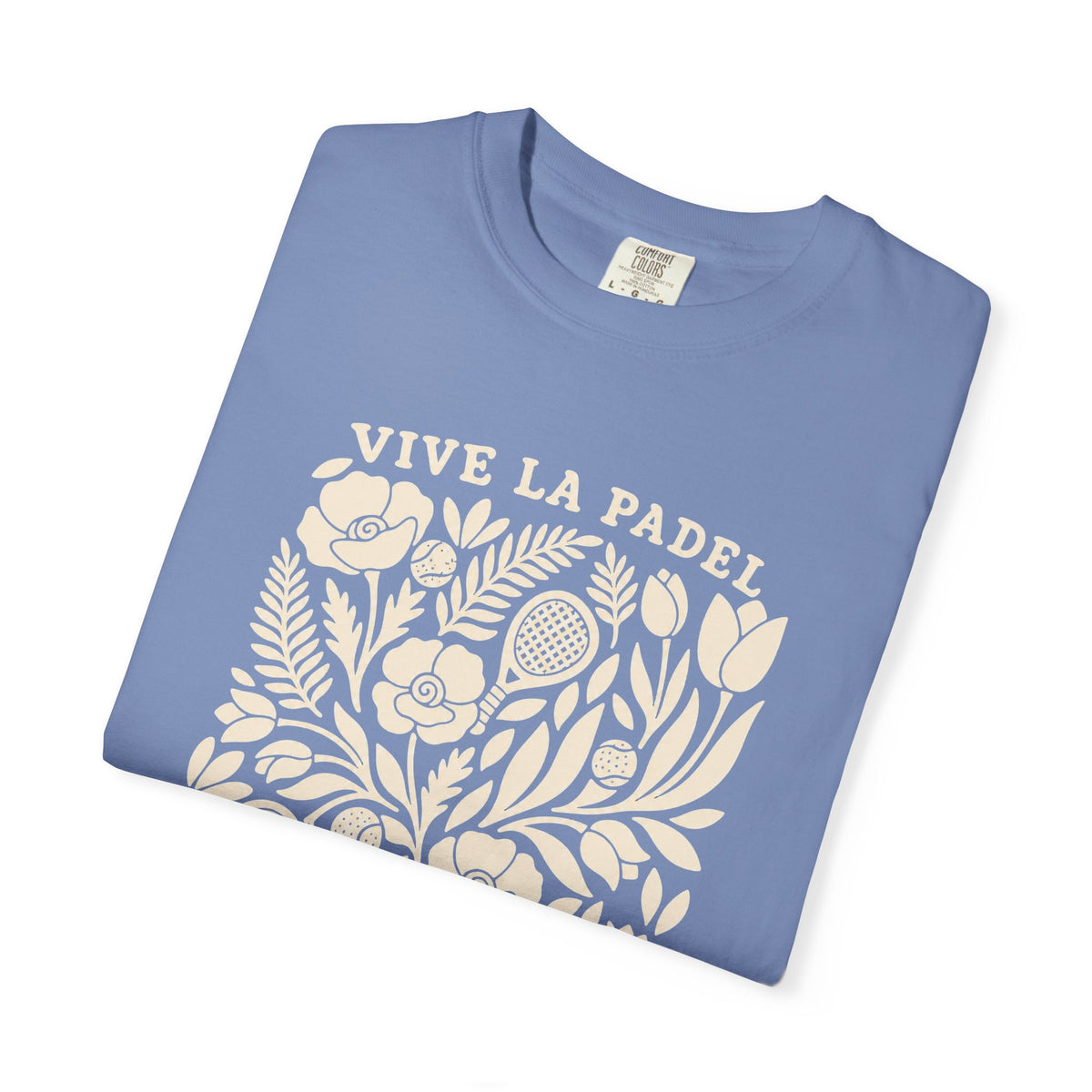 Vive La Padel Floral T-Shirt — Vintage Botanical Padel Tee