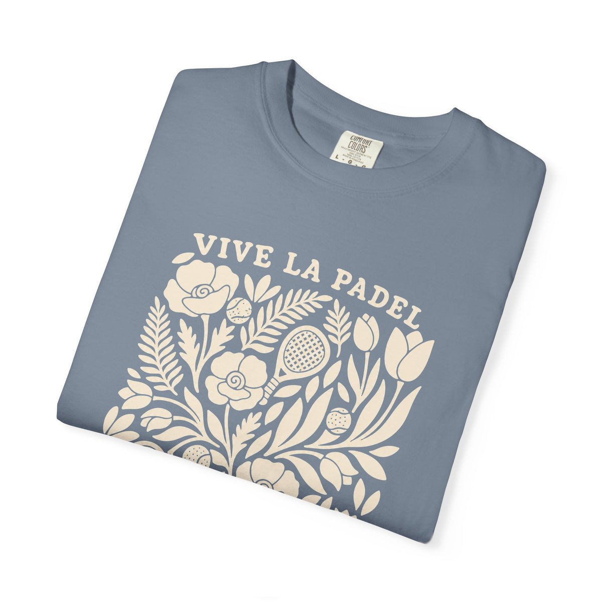 Vive La Padel Floral T-Shirt — Vintage Botanical Padel Tee